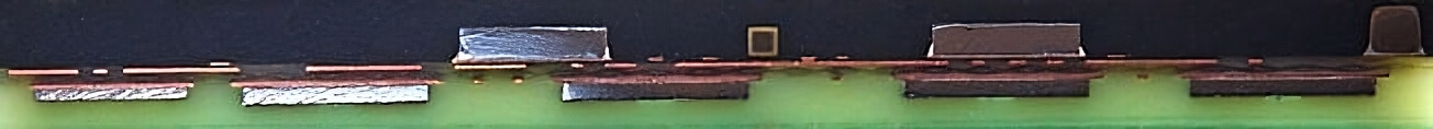 Embedded electronic component cross section